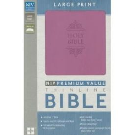 NIV Large Print Thinline Bible Orchid (Luxleather)
