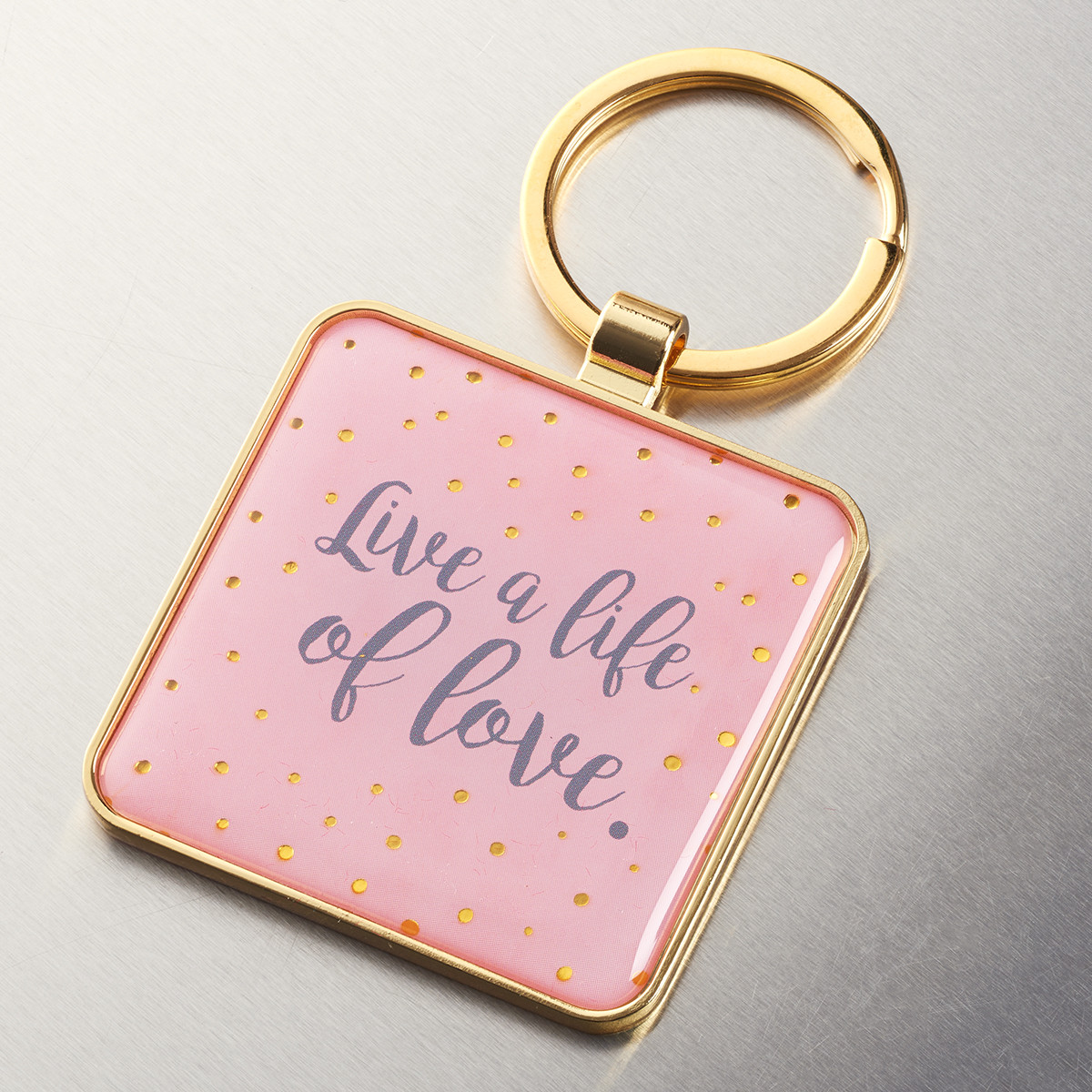 KEP055 - Key Ring - Metal - Live A Life Of Love