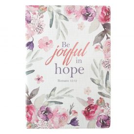 Journal Be joyful in Hope Flowers (Luxleather)