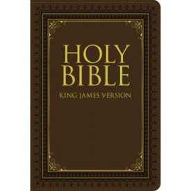 KJV Bible Thinline Large Print Indexed Brown (Luxleather)