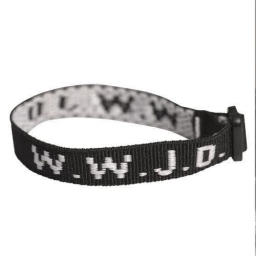 W.W.J.D What would Jesus do Wristband - Black