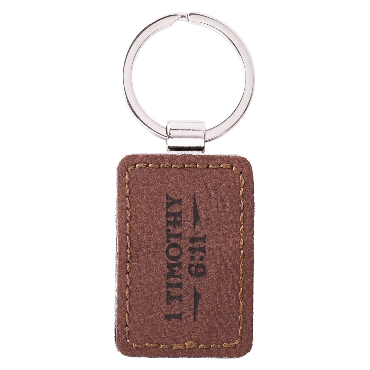 Keyring Man of God Brown Leather - Image 2