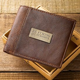 Wallet Genuine Leather Be Strong Tutone Brown