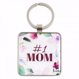 Metal Keyring - #1 Mom