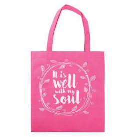 Tote Bag Pink - It is Well with my Soul