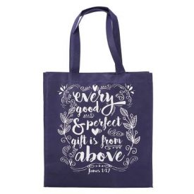Tote Bag Navy - Every Good & Perfect gift is from Above