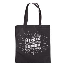 Tote Bag Black - Strong and Courageous