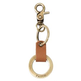 Keyring - Faith (Leather with metal ring)