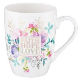 Mug Floral - Faith Hope Love