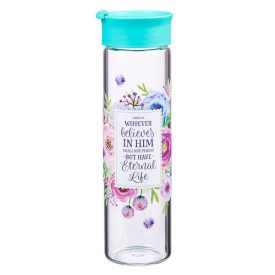 Water Bottle - John 3:16 Flowers