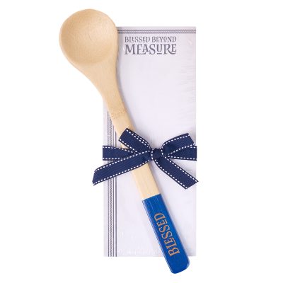 Spoon and notepad - Blessed beyond measure