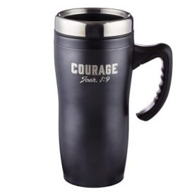 Stainless Steel mug Courage Black - Josh 1:9