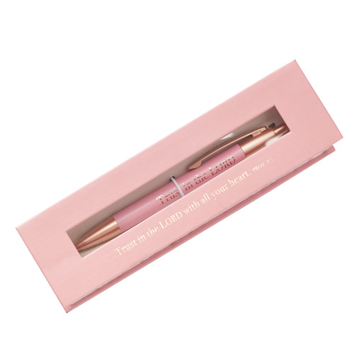 Pen in Gift box Pink - Trust in the Lord