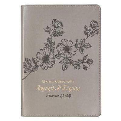 Journal Grey - Strength & Dignity (Luxleather)