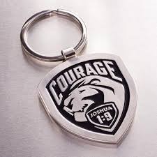 Metal Keyring - Courage Joshua 1:9