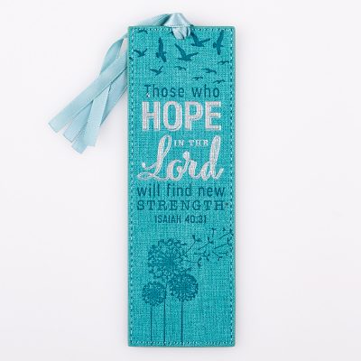 Bookmark Luxleather Teal - Isaiah 40:31