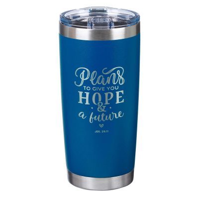 Stainless Steel Mug Blue - Plans to give you Hope