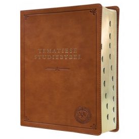 NLV Tematiese Study Bybel Bruin (Luukse Leer met Duimdrukke)