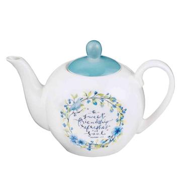 A Sweet Friendship Refreshes The Soul (Ceramic Tea Pot) - TEA006