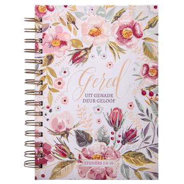 Gered - Uit Genade Deur Geloof - Efesiers 2:8-10 - (Large Wirebound Journal) (JLW101)