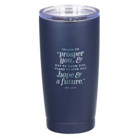 Hope & a Future - Navy Graduation Stainless Steel Mug - Jeremiah 29:11 (SMUG199)