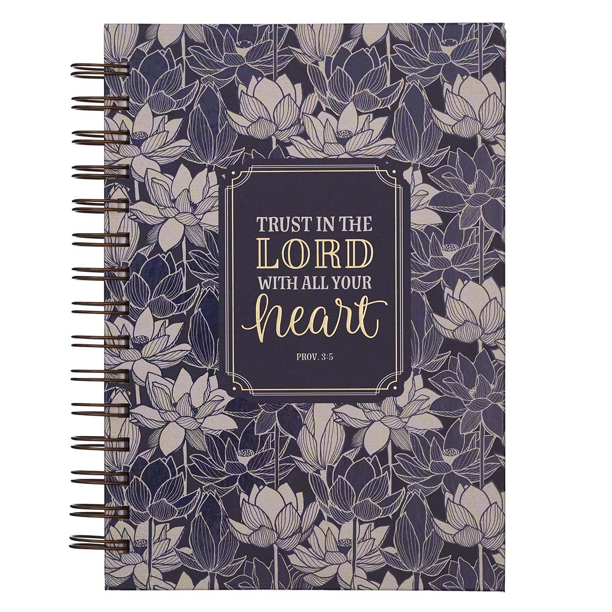 Trust In The Lord- Blue Large Wirebound Journal - Proverbs 3:5 (JLW096)