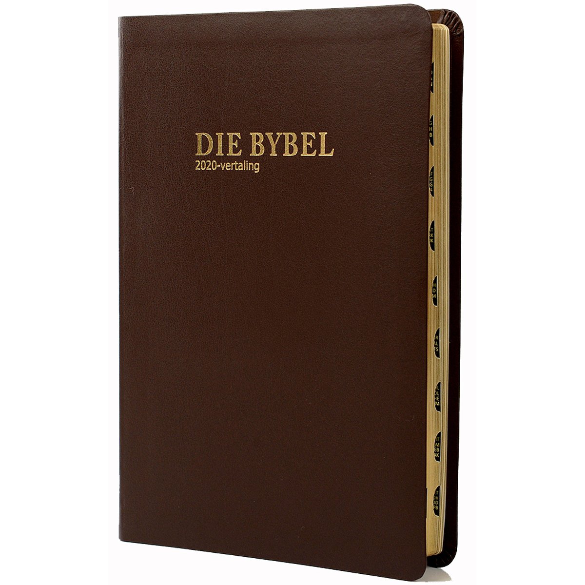 Afrikaans 2020 Medium Hoofletter Luukse Bruin Gilt-Edged Met Duimindeks (Bonded Leather)