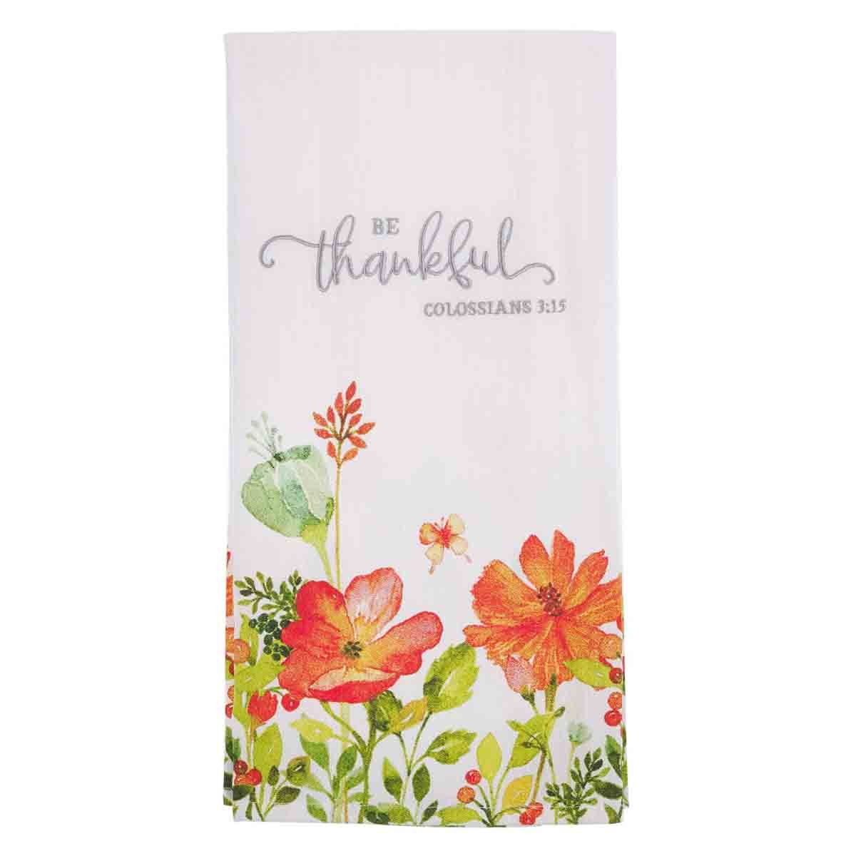 Colossians 3:15 - Be Thankful - Cotton Tea Towel - TWL016
