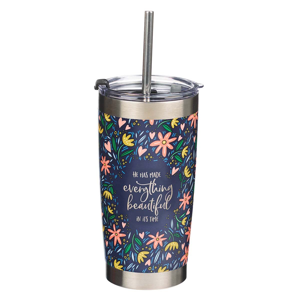 Everything Beautiful Ecclesiastes 3:11 (Stainless Steel Mug With Straw) - SMUG200