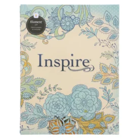 NLT Cream Floral Paperback Inspire Filament-Enabled Bible