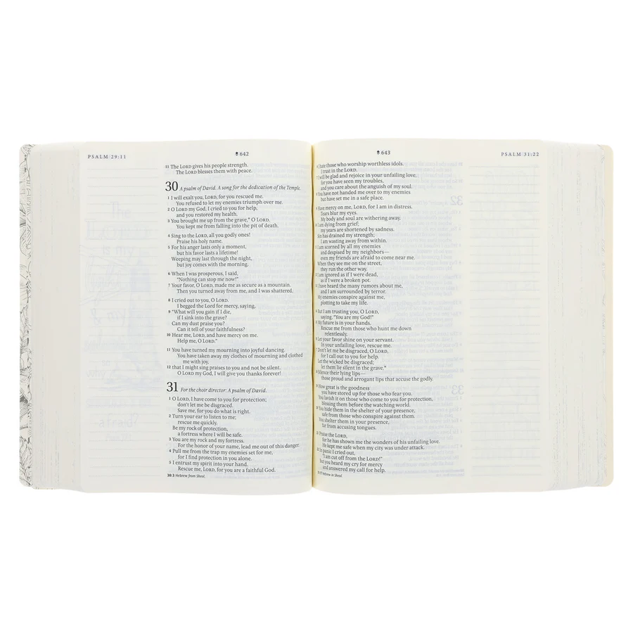 NLT Cream Floral Paperback Inspire Filament-Enabled Bible - Image 4