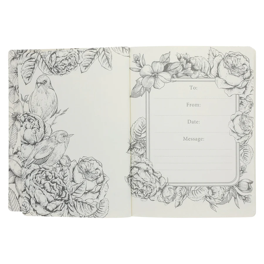 NLT Cream Floral Paperback Inspire Filament-Enabled Bible - Image 3