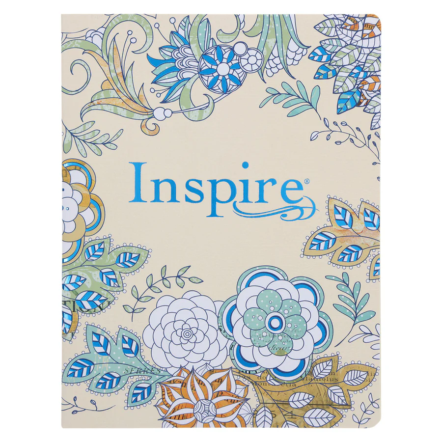 NLT Cream Floral Paperback Inspire Filament-Enabled Bible - Image 5