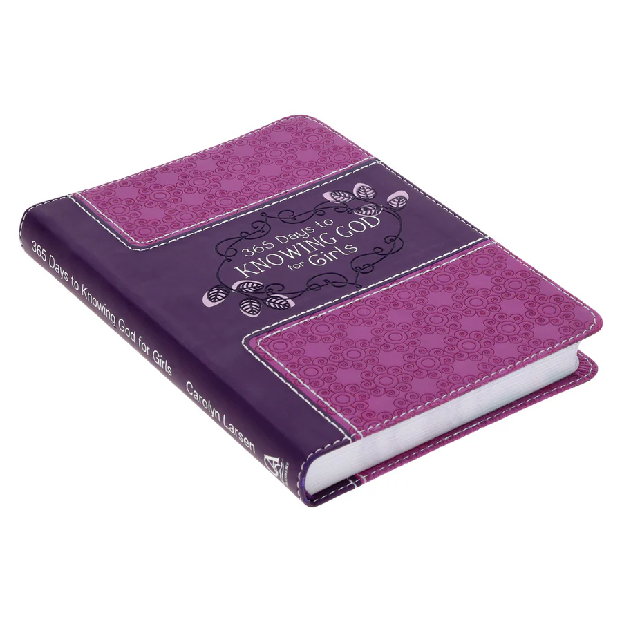 365 Days To Knowing God For Girls Faux Leather By: Carolyn Larsen - Image 2