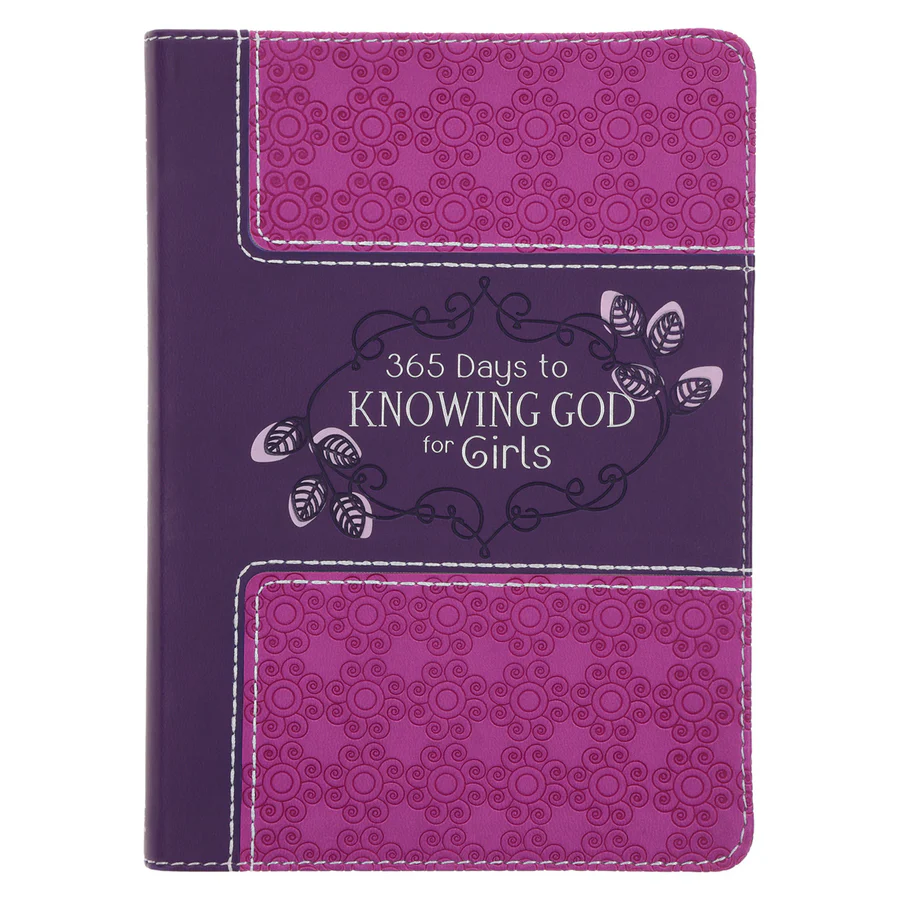 365 Days To Knowing God For Girls Faux Leather By: Carolyn Larsen