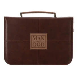 Man of God Brown Faux Leather Bible Bag