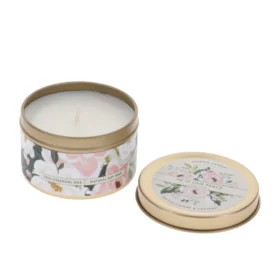 He Is Our Peace Cactus Flower and Coconut Scented Candle in Tin