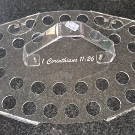 Communion Tray - Communion Cup Holder - 40 Hole (Oval Shaped, Perspex)