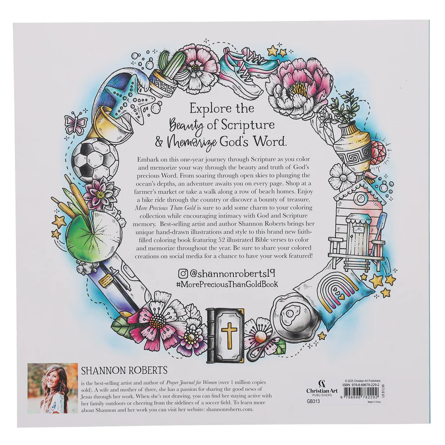 More Precious than Gold: A 52-Week Scripture Coloring Adventure & Memory Book Paperback - Image 4