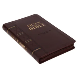 ESV Dark Brown Faux Leather Standard Bible Thumb Indexed With Zip