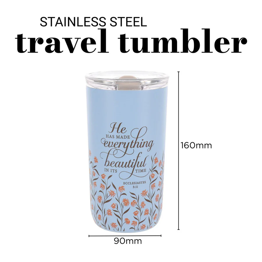 He Has Made Everything Beautiful in Its Time Stainless Steel Travel Mug - Image 2