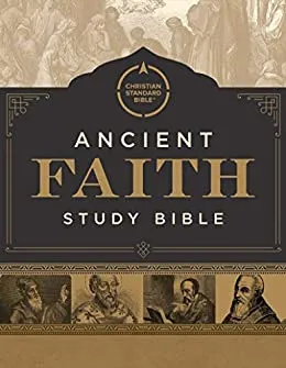 CSB Ancient Faith Study Bible, Brown Cloth-Over-Board: Black Letter, Church Fathers, Study Notes and Commentary