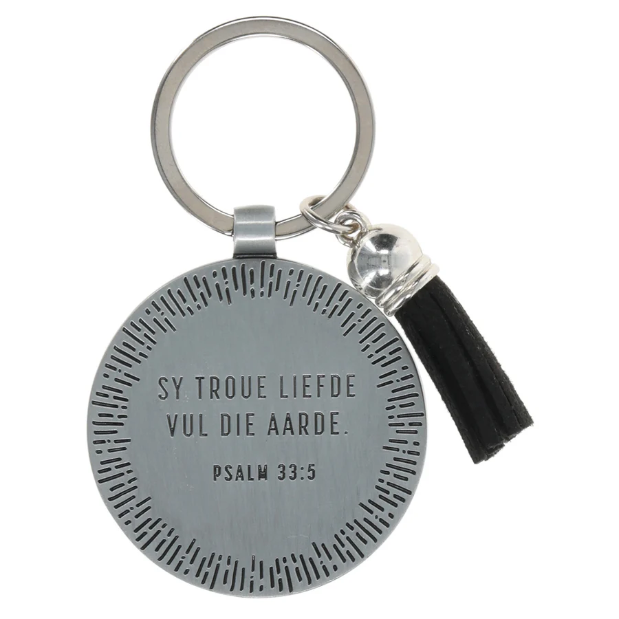 Sy Troue Liefde Vul die Aarde Afrikaans Epoxy Metal Keychain - Image 3