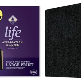 NKJV Life Application Study Bible, Third Edition, Large Print (Bonded Leather, Black, Red Letter): Nkjv Life Application Study Bible, Red Letter, Bonded Leather, Black by Tyndale