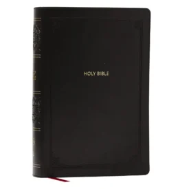 NKJV Black Imitation Leather End-of-Verse Reference Bible Comfort Giant Print